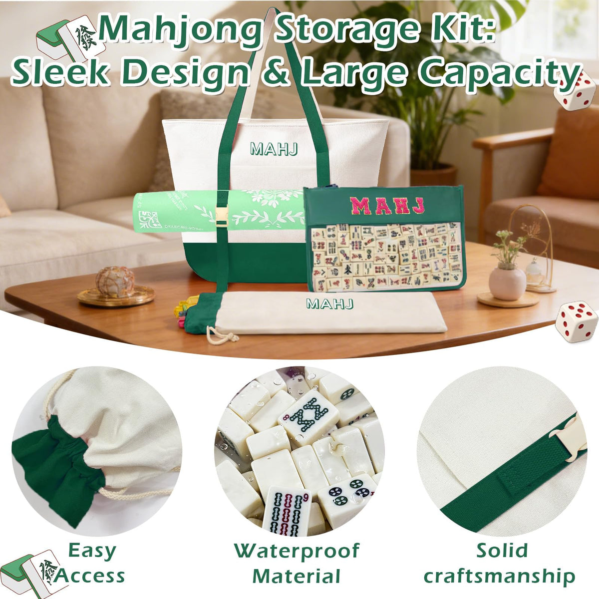 Mykng Nzw portable mahjong case keeps everything neatly organized on trips.