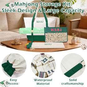 Mykng Nzw portable mahjong case keeps everything neatly organized on trips.