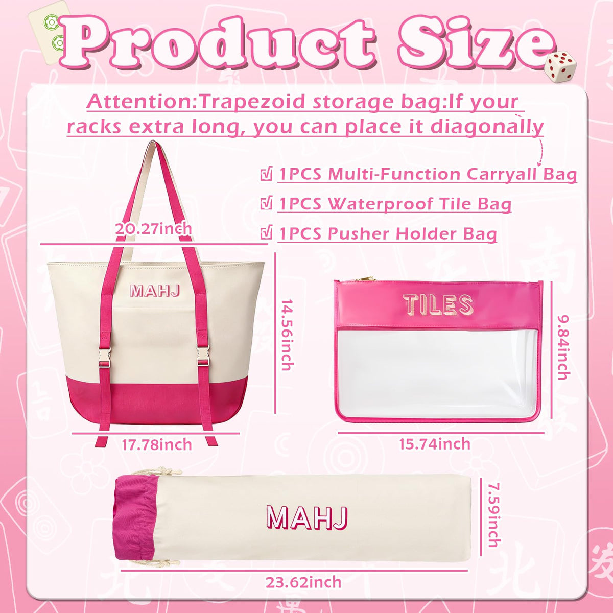 Mykng Nzw tile pouch zippered compartment keeps tiles secure.