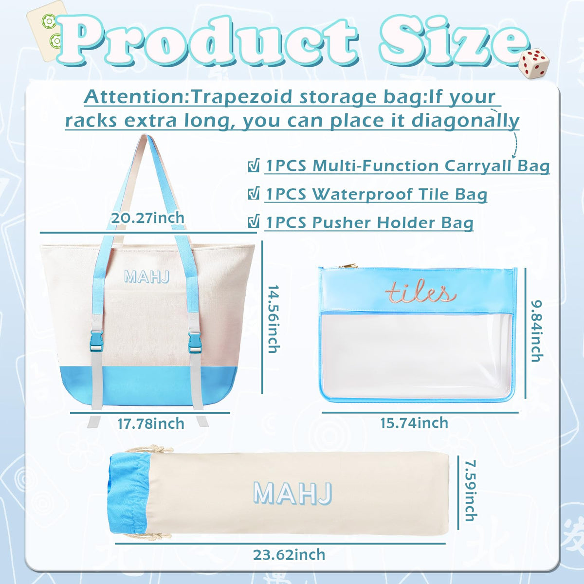 Mykng Nzw zippered tile pouch protects tiles and accessories on the go