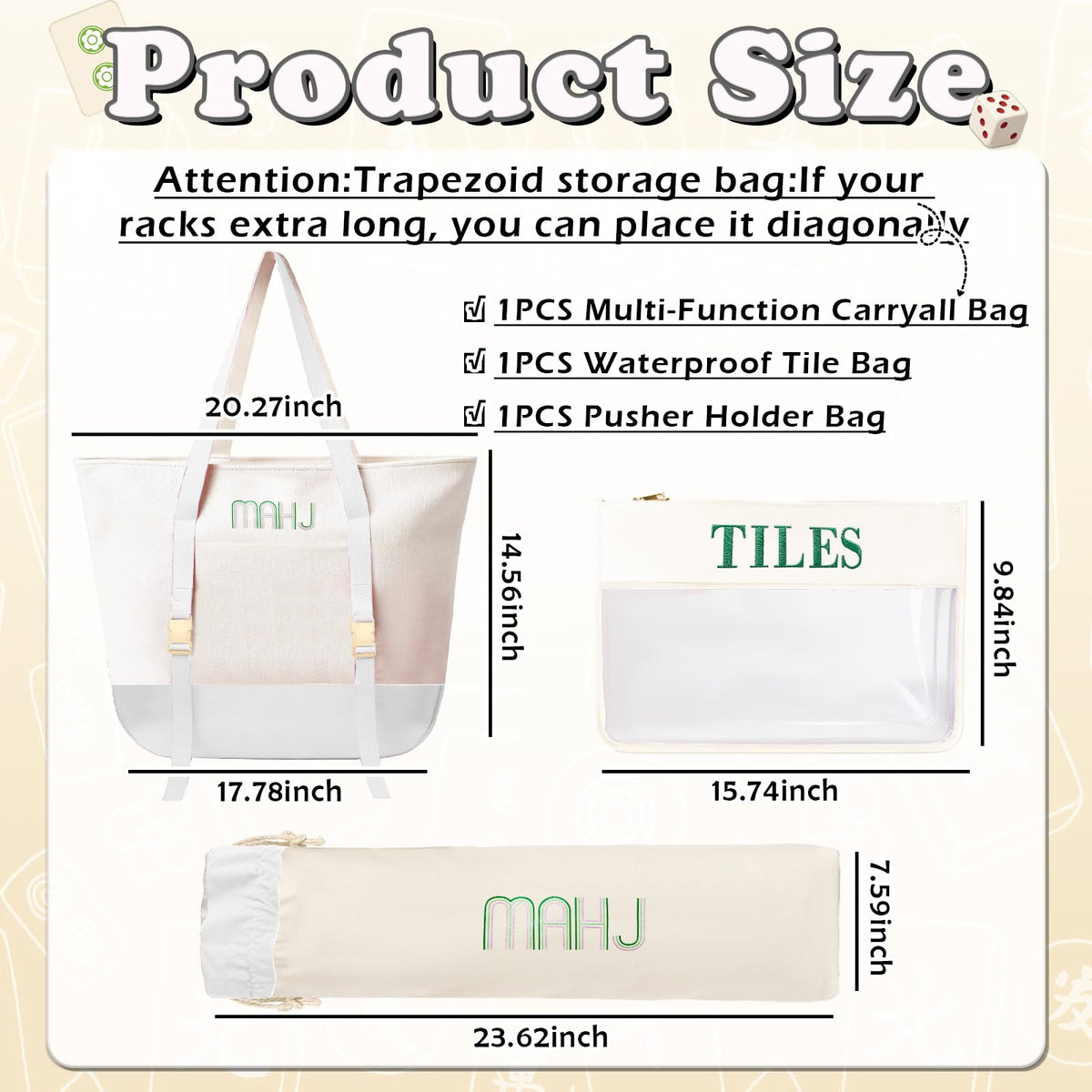 Mykng Nzw zippered tile pouch keeps tiles secure and accessible