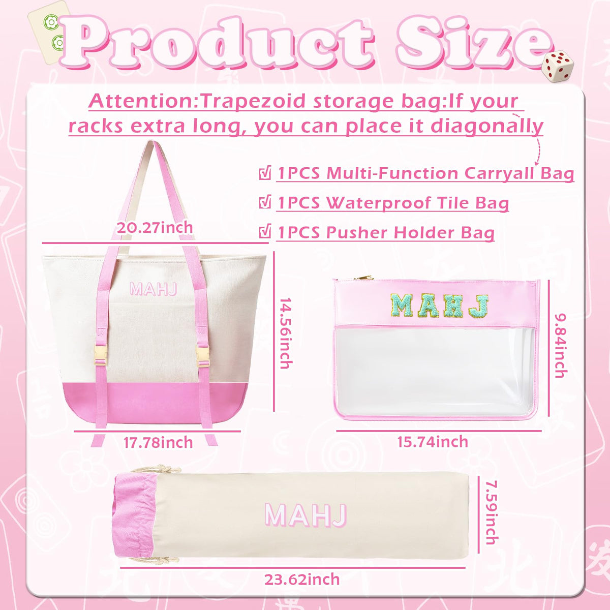 Mykng Nzw zippered tile pouch keeps tiles and accessories secure.