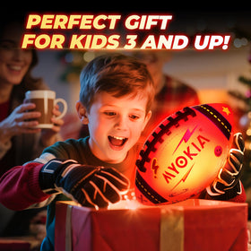MYOKIA glowing football ships in gift-ready packaging for birthdays and holidays.