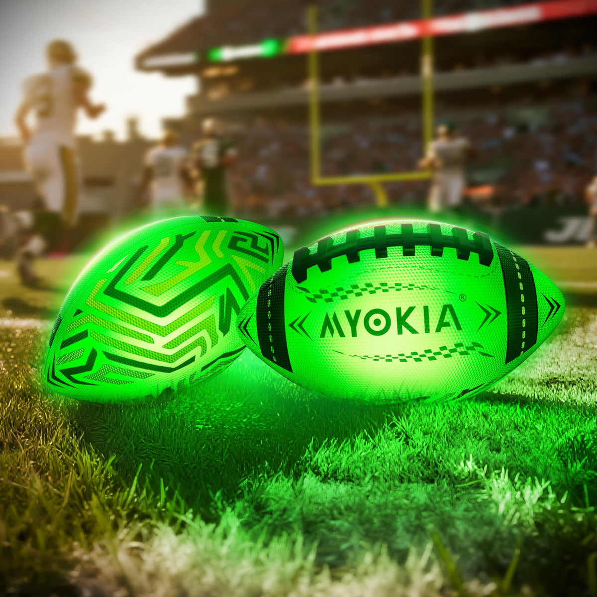 MYOKIA kid-friendly rubber football safe for little hands