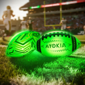 MYOKIA kid-friendly rubber football safe for little hands
