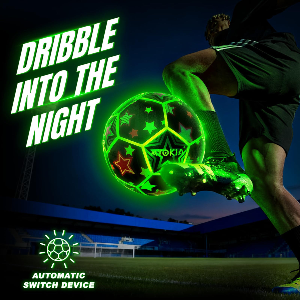 MYOKIA night-time play with this ball suits kids and teens.
