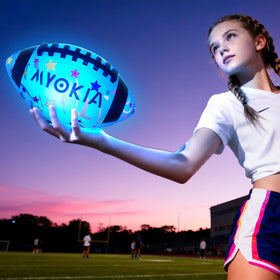 MYOKIA RGB glow football waterproof rubber surface resists weather