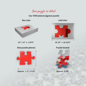 MyPuzzle Italy Amalfi towns silhouette designed for adults puzzle.