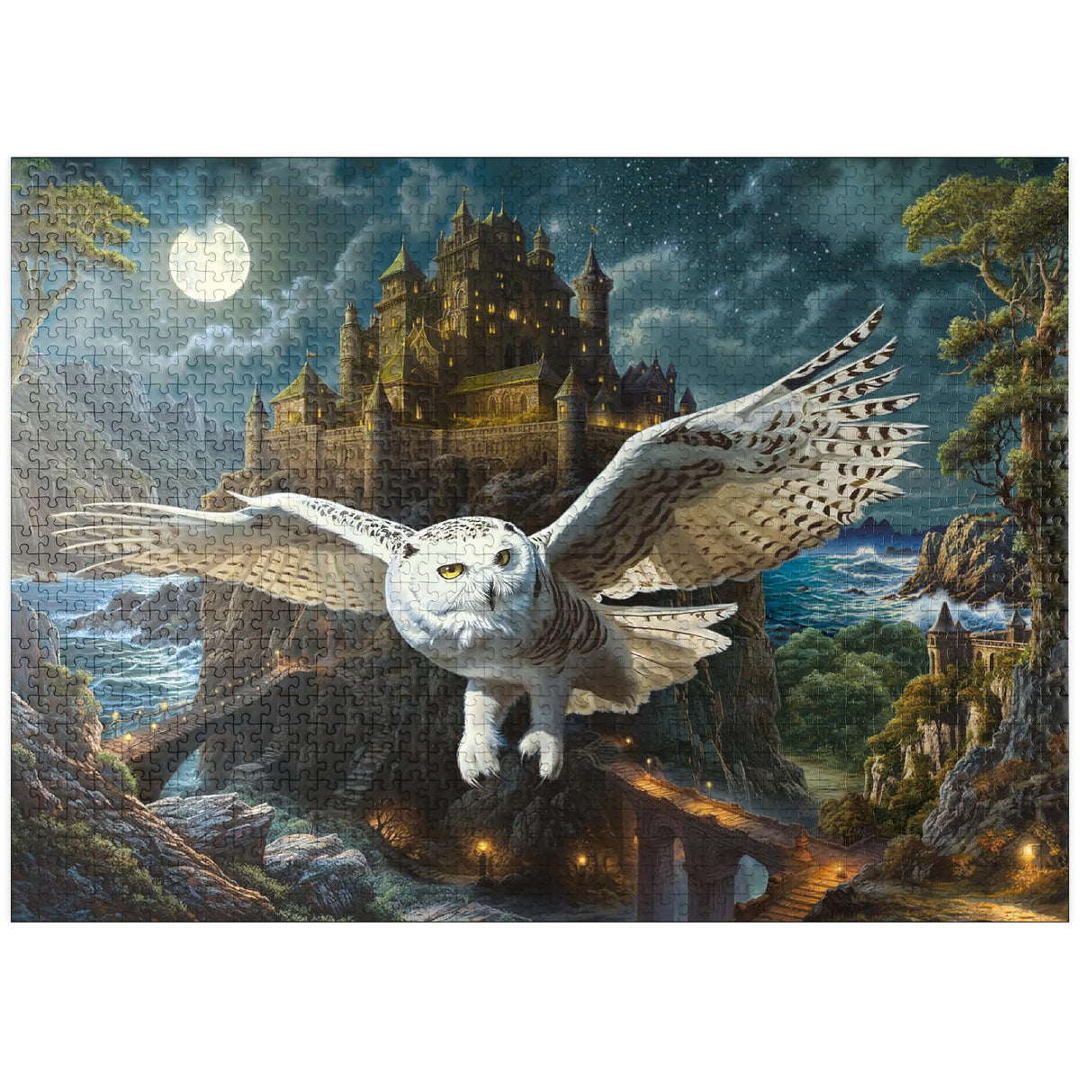 MyPuzzle Magic Owl and Castle puzzle artwork with vibrant colors for immersive solving