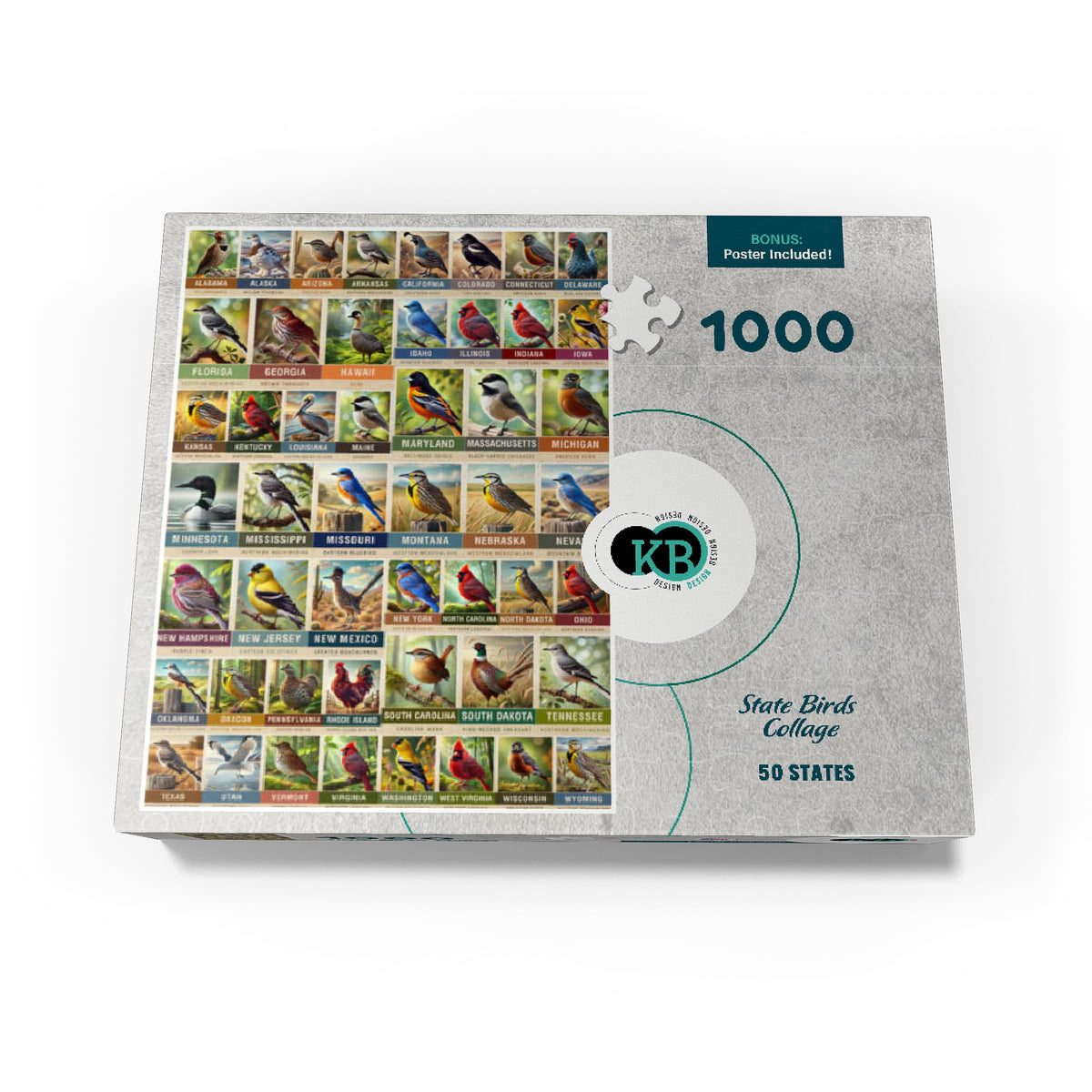 MyPuzzle State Birds Collage poster, helpful guide to solving the puzzle.