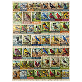 MyPuzzle State Birds collage Vol.1 main cover with vivid colors for engaging puzzling sessions.