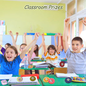 MYREQIA classroom-prize display features colorful spinners ideal as rewards