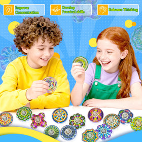 MYREQIA sensory fidget spinner aids hands-on sensory play and creative interaction.