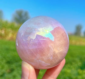 Myripoly rose quartz ball altar decor for ambience