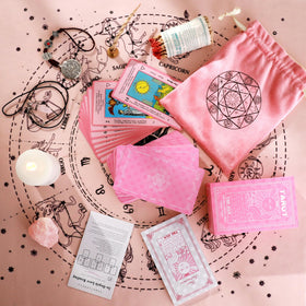 Myripoly velvet tarot cloth provides a soft reading surface