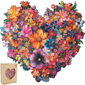 Mys Aurora heart flower puzzle box for display or gifting on Mother's Day