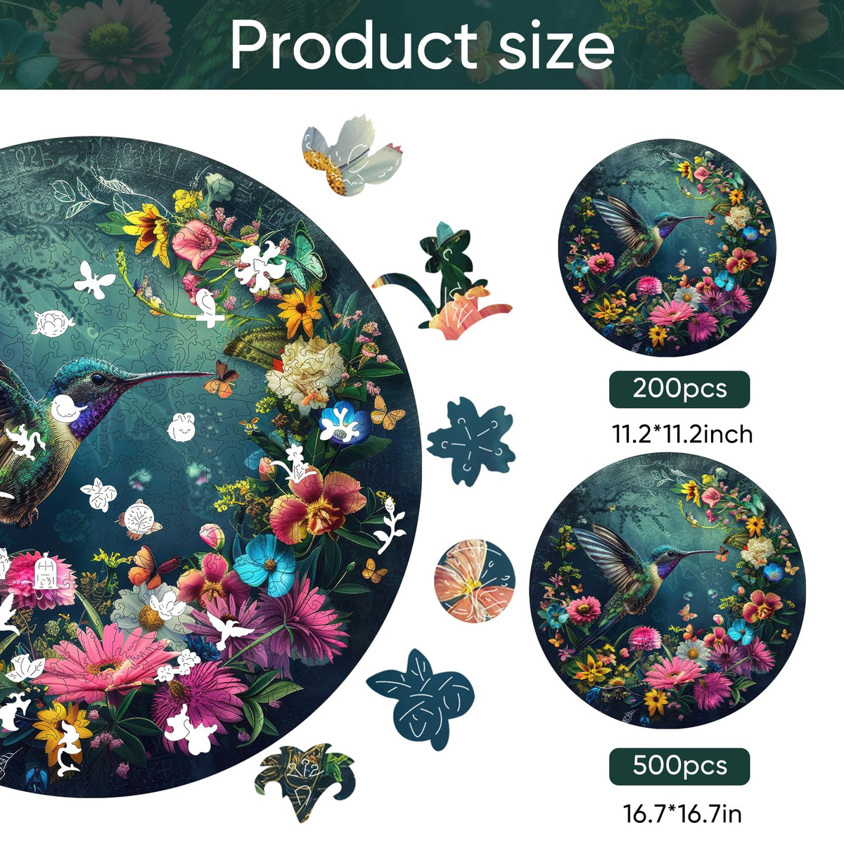 Mys Aurora hummingbird puzzle 200 pieces invites family bonding through problem solving