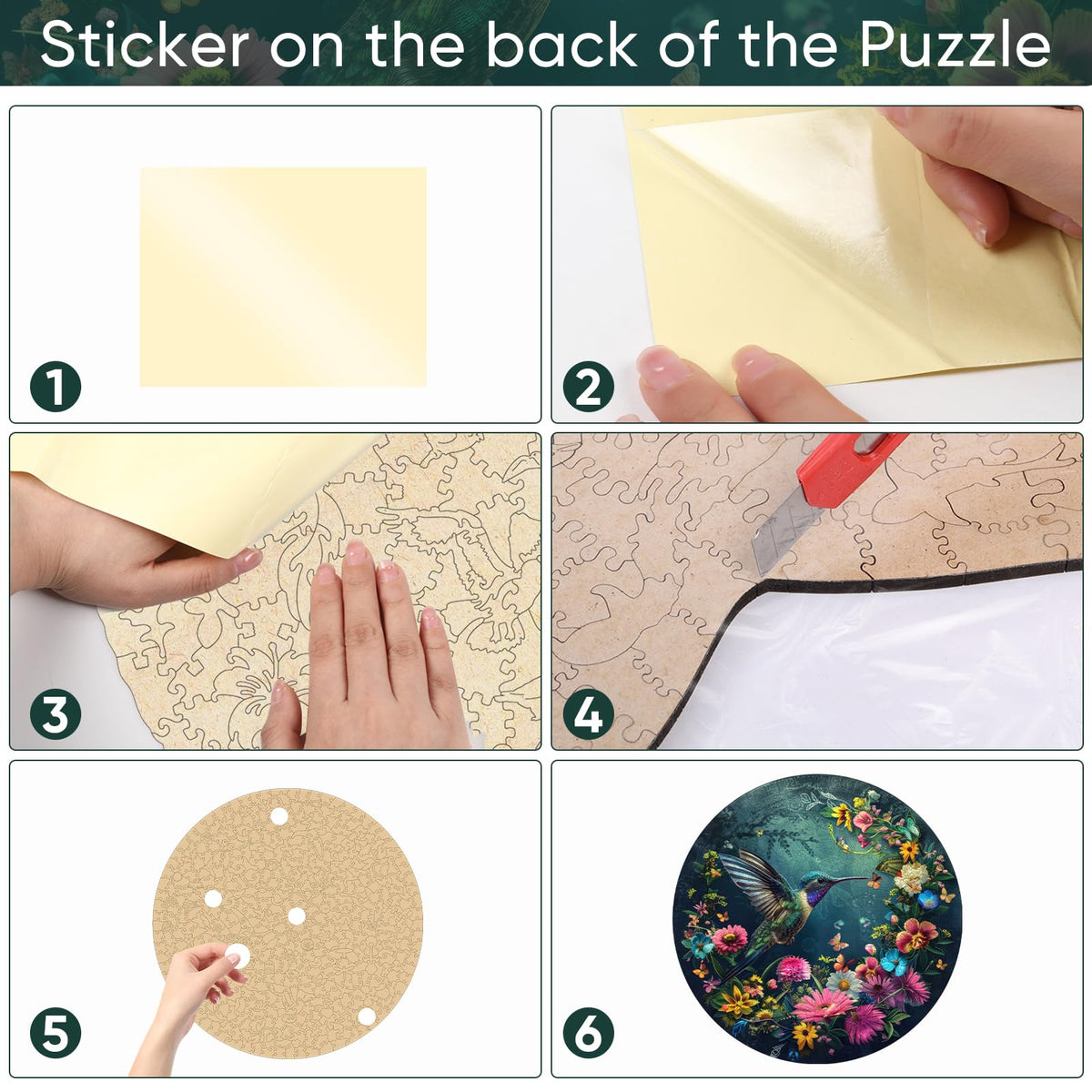 Mys Aurora puzzle-saver sticker protects pieces during assembly