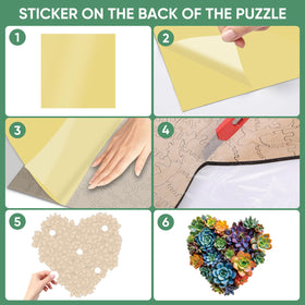 Mys Aurora FSC-certified wooden puzzle collection for durable crafting