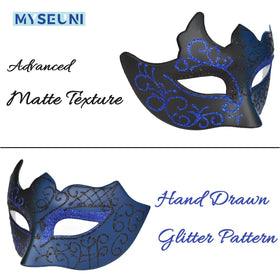 MYSEUNI couple masquerade mask set for coordinated couple looks at events