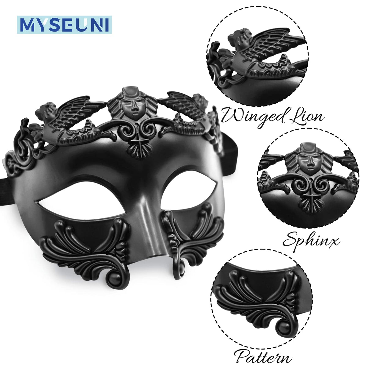 MYSEUNI couples mask worn at parties, perfect for Mardi Gras.