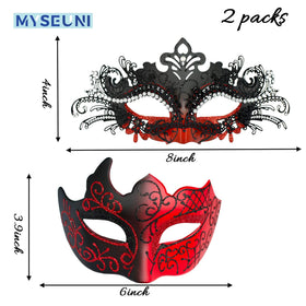 MYSEUNI mask with elastic band keeps it secure through celebrations.