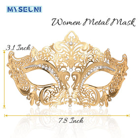 MYSEUNI men's roman-inspired mask with filigree