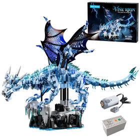 Myth Qholve Dark Ice Dragon breath-detail for stunning display.