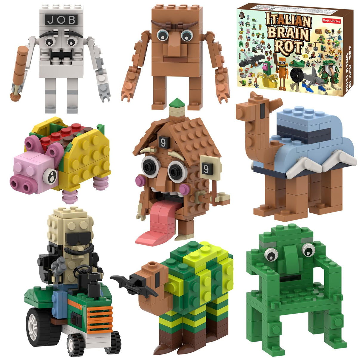 Myth Qholve Italian Brain Rot meme figure 1 on a desk, ideal for playful learning and display