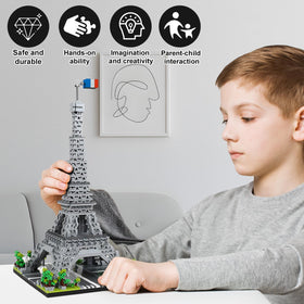Myth Qholve Eiffel Tower base greenery enhances lifelike display charm