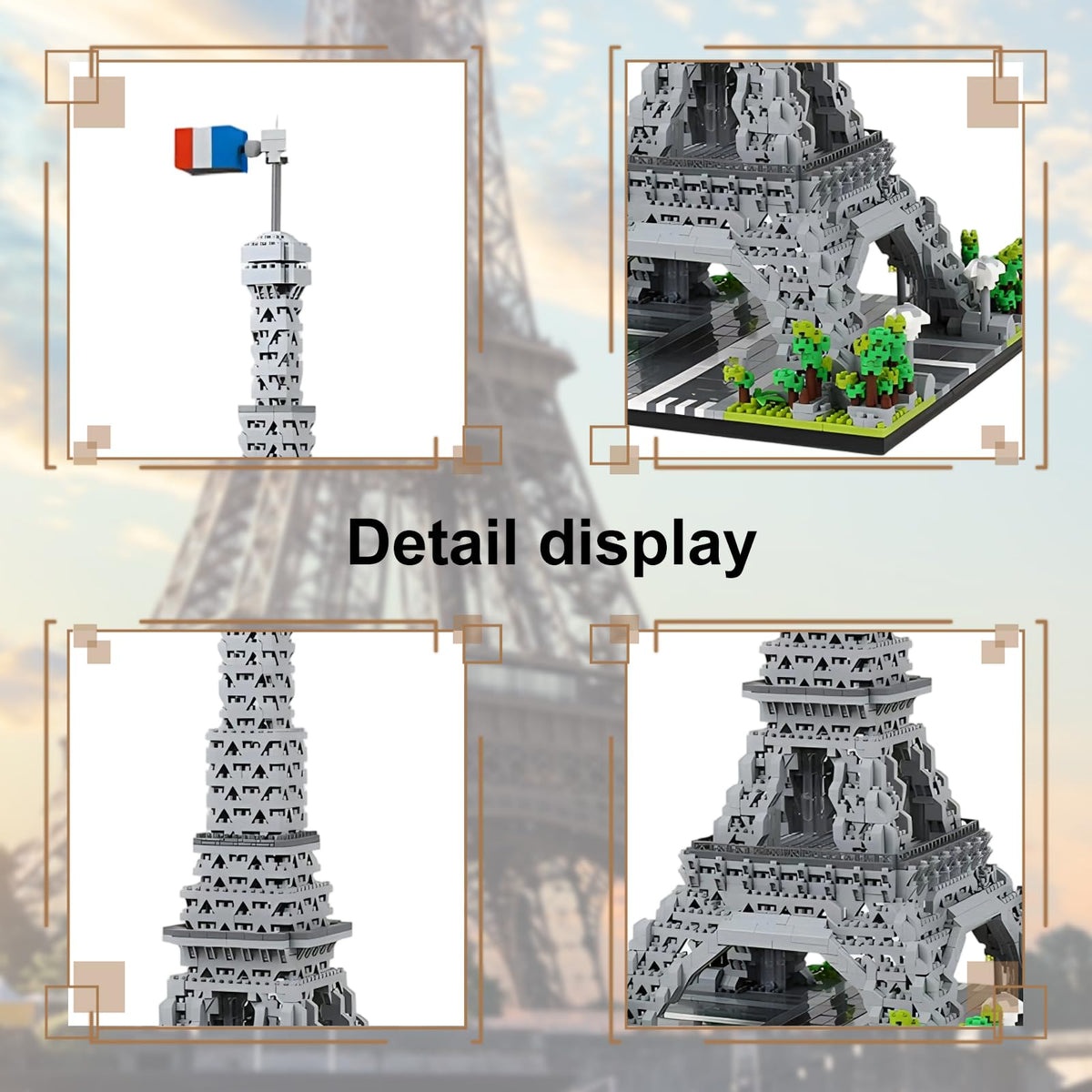 Myth Qholve Eiffel Tower ready-to-display model for desks and shelves