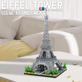 Myth Qholve Paris landmark micro blocks assembled for a refined miniature tower