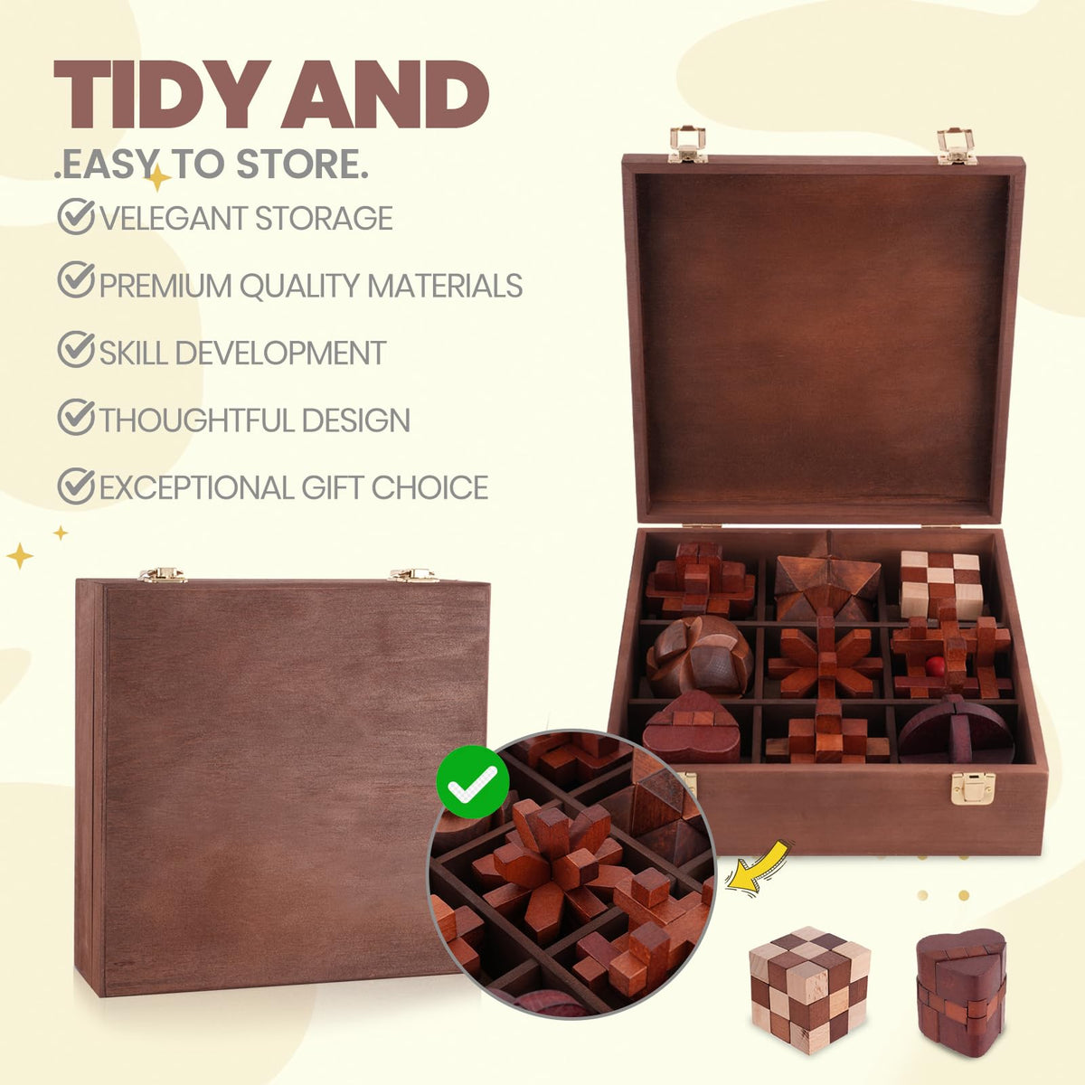 Mytothfy adult brain teaser in hand shows portable, travel-friendly engagement.