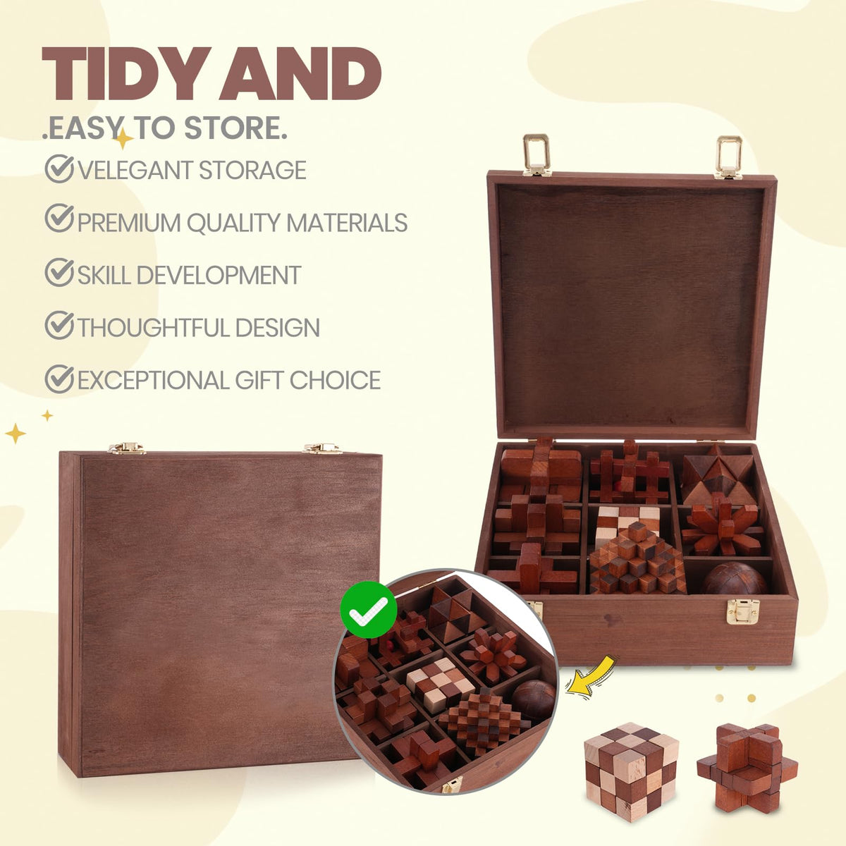 Mytothfy brain teaser packaging in luxurious box signals premium gift appeal