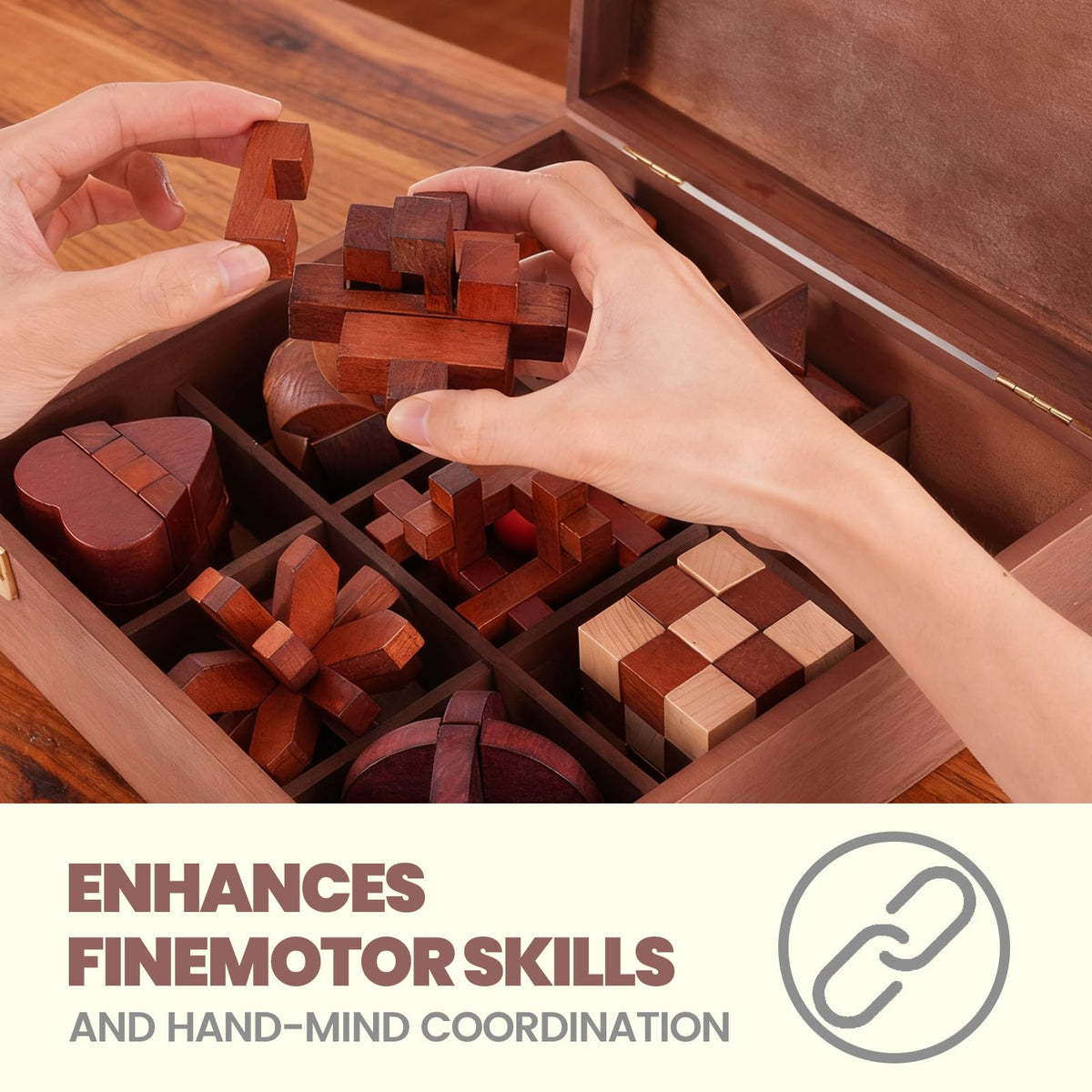 Mytothfy durable wood material offers smooth edges and safe handling.