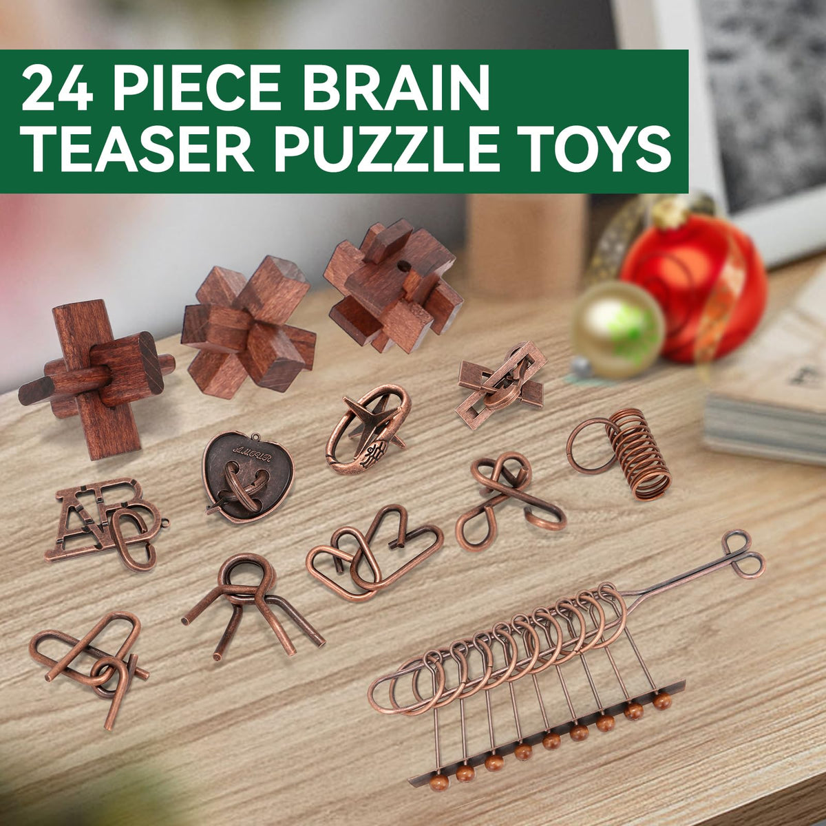Mytothfy interlocking wooden puzzles, detailed view, showcasing smart challenge and creativity boost.