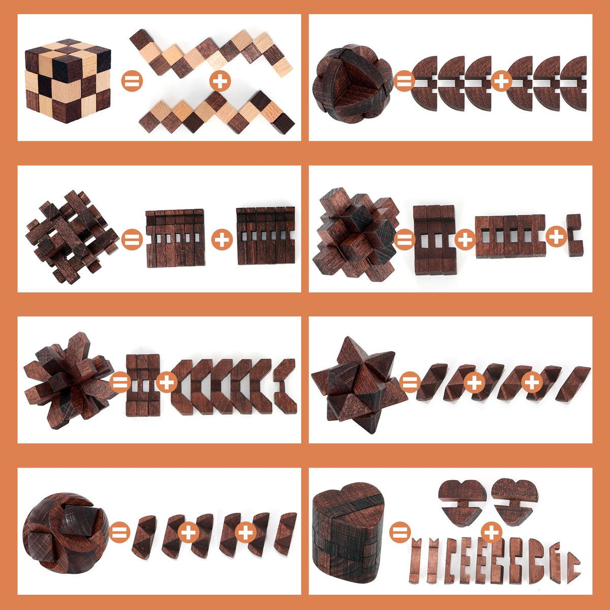 Mytothfy interlocking wooden puzzle pieces engage dexterity and spatial thinking during sessions