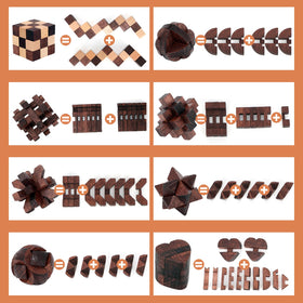 Mytothfy interlocking wooden puzzle pieces engage dexterity and spatial thinking during sessions