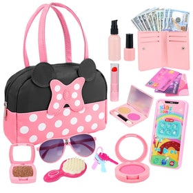 Mytothfy pretend play purse set handbag boosts imaginative travel play and organization for kids