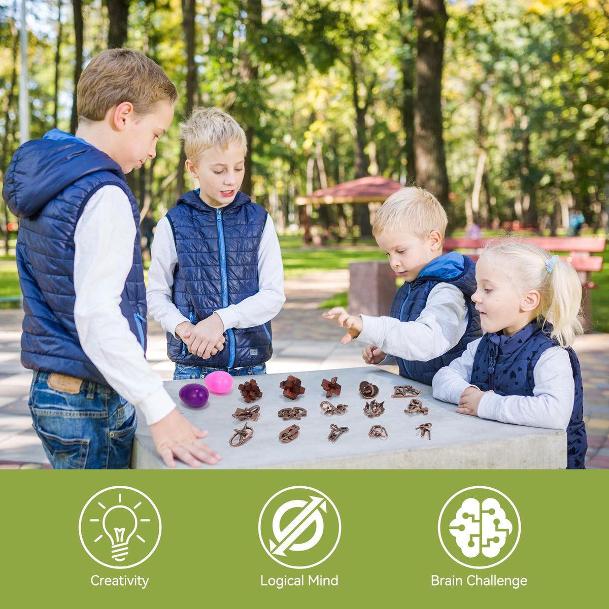 Mytothfy safe wood, stainless steel design for durable play.
