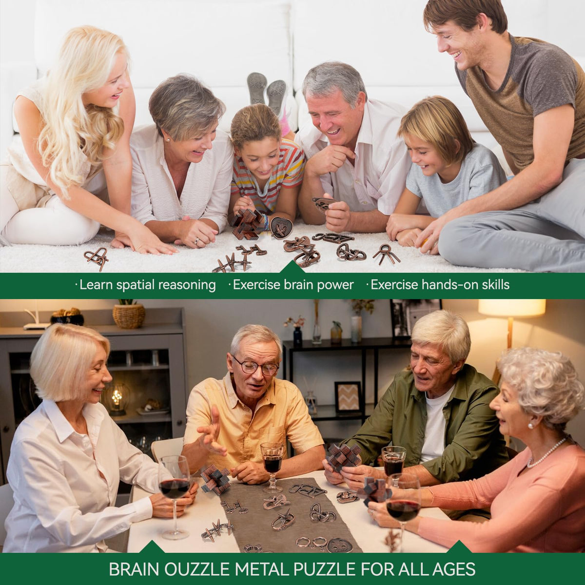 Mytothfy smooth wooden and metal edges puzzle, emphasizing quality and longevity.