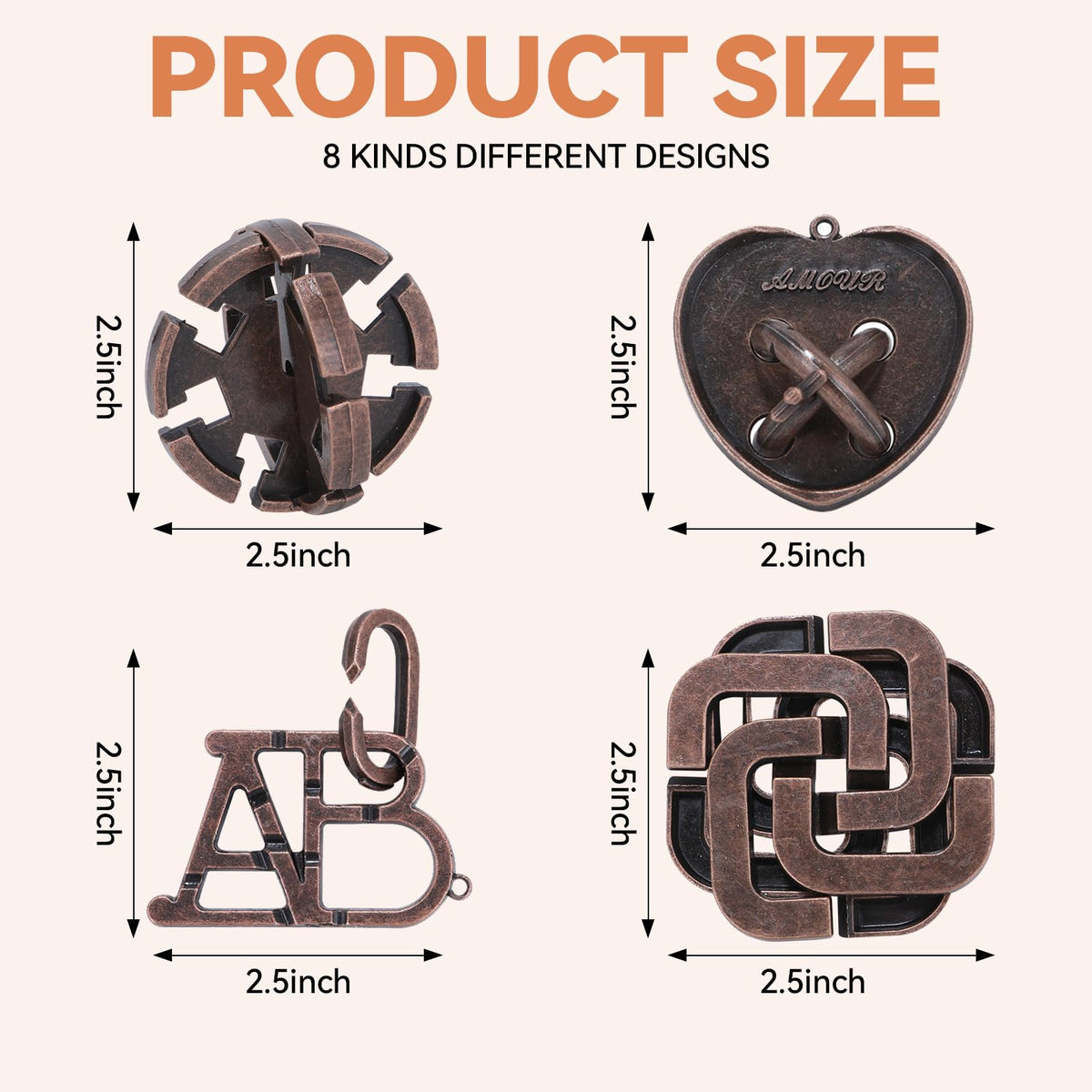 Mytothfy puzzle combines stainless steel and wood for durability and smooth edges.