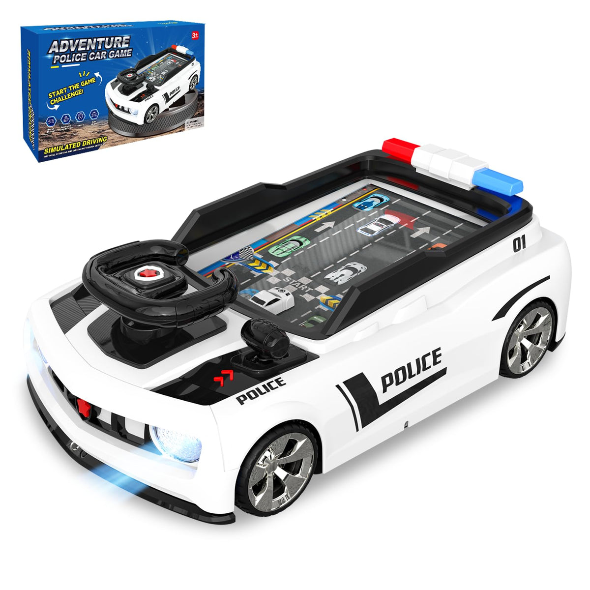 Mytothfy steering wheel toy close-up showing durable ABS build for toddler playtime.