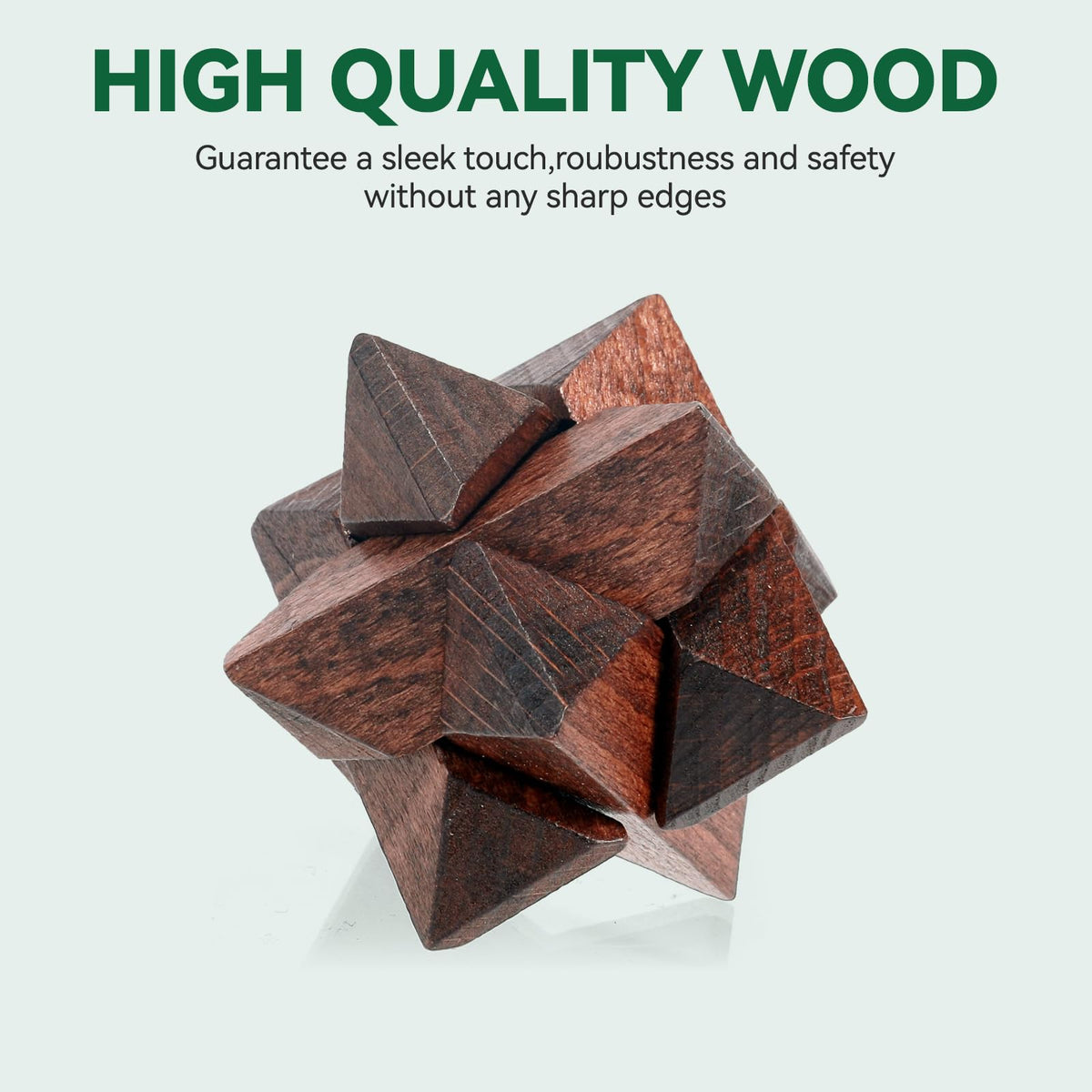 Mytothfy wooden puzzle with rounded edges for safe, mindful play.