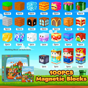 MyWodGame magnetic blocks close-up shows smooth edges and vibrant colors.