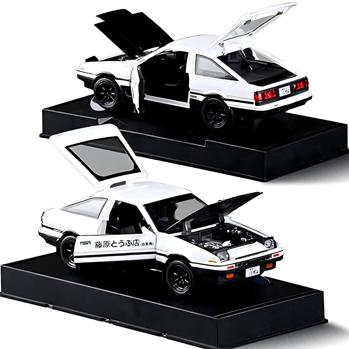 Mzexoma AE86 with opening doors and trunk for interactive play.
