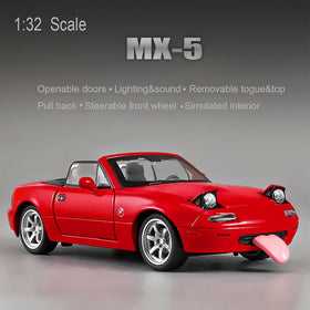 Mzexoma Miata MX-5 1:32 pull-back friction action for easy racing play.