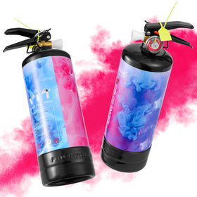 Mzopine Giant Gender Reveal Fire Extinguisher spray-action in action