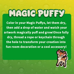 MZYTOZA Aqua Magic Puffs puff art display—great for backpacks and desks