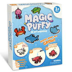MZYTOZA Magic Foam 3D puff marine animals artwork forms instantly with water activation